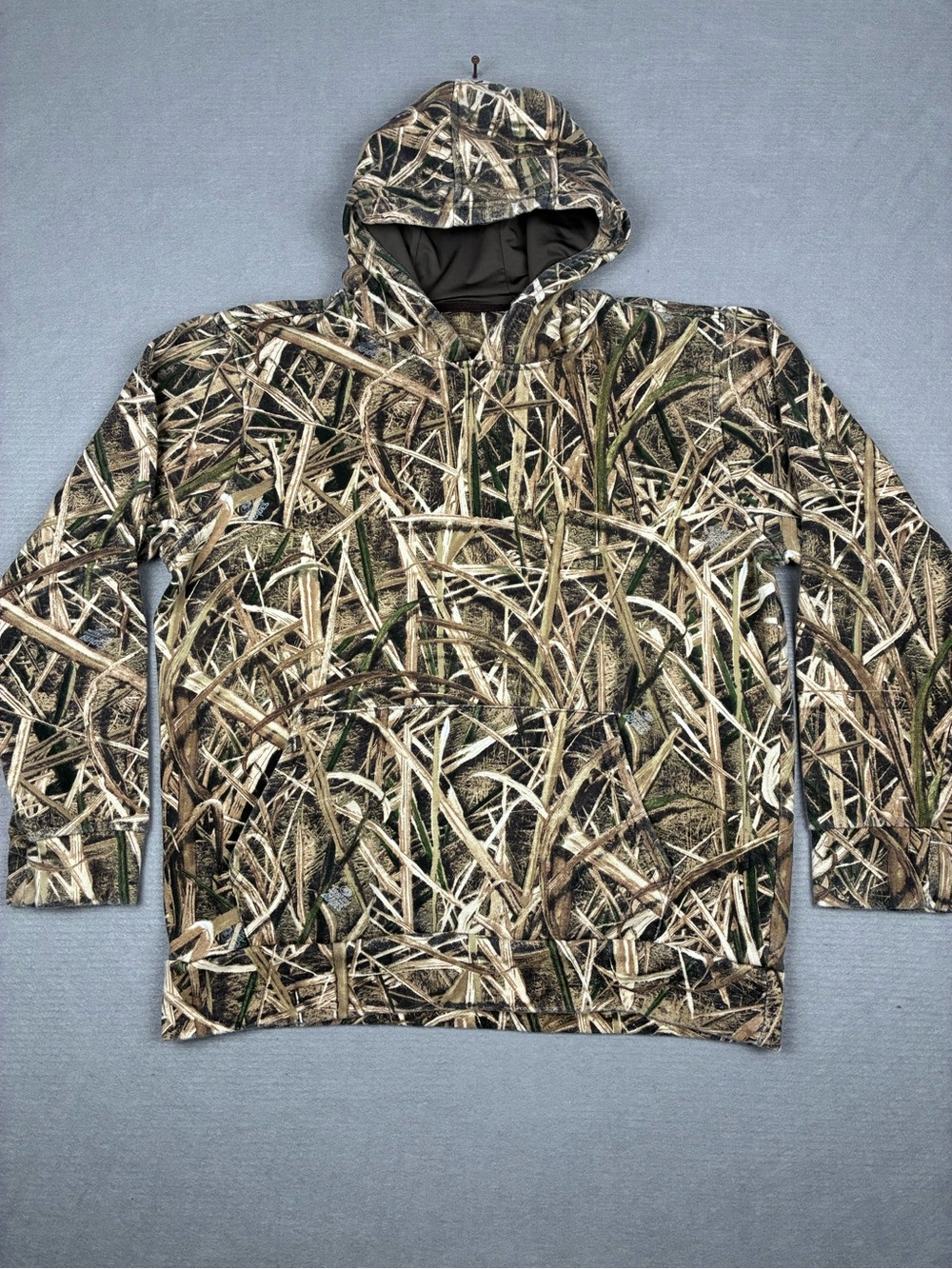 Mossy Oak Blades Camo Hooded Sweater - Brown/Green Mens Large